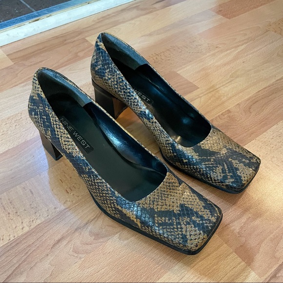 Nine West Shoes - Nine West Snakeskin Pattern Heels
